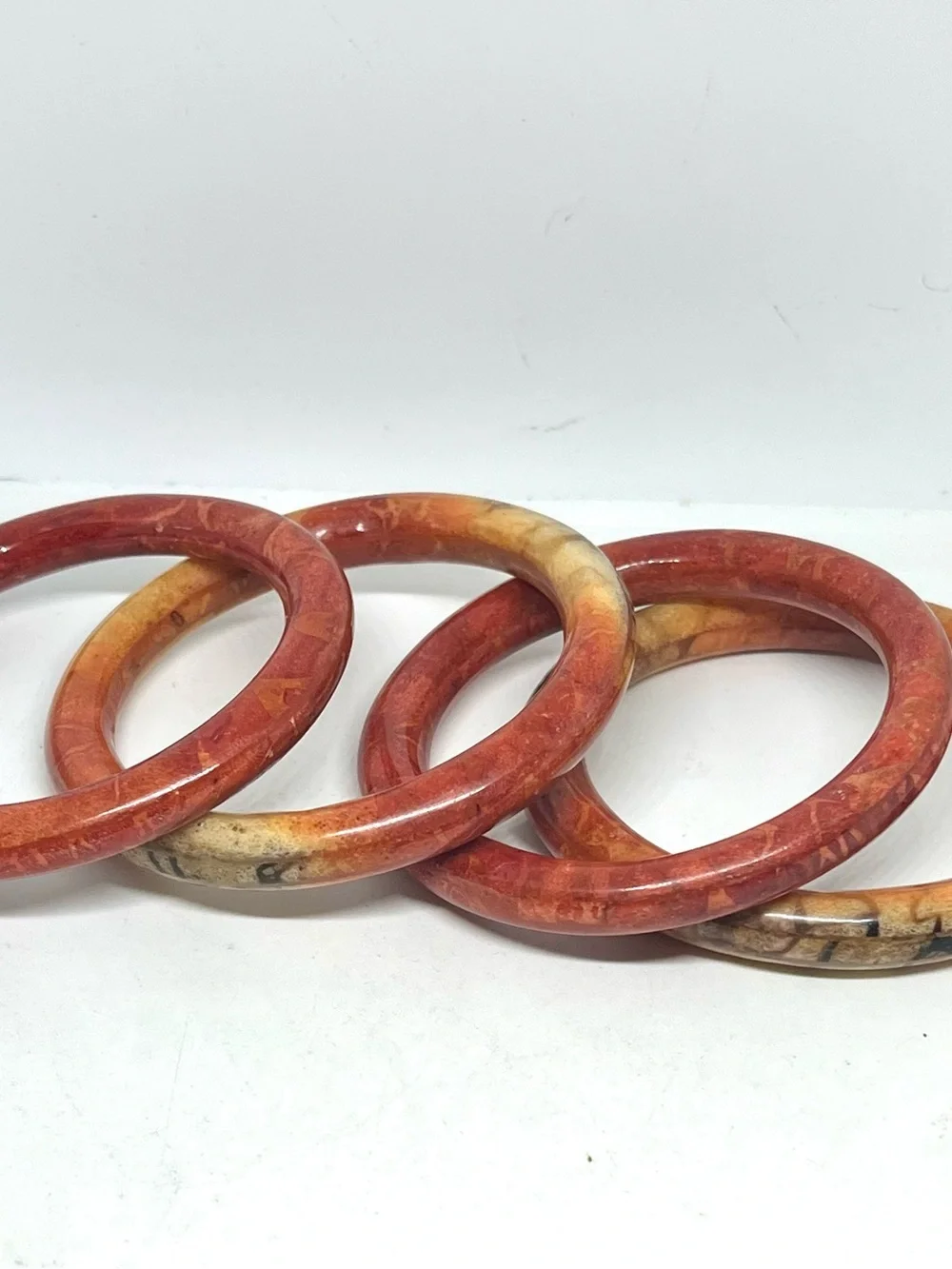 Authentic Apple Sponge Coral Bangke Bracelets